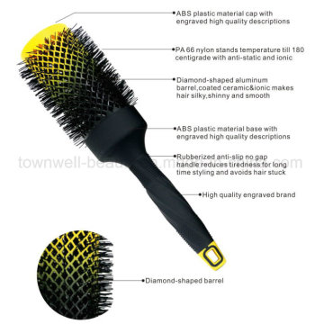 Escova para cabelo com punho de plástico